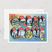 Ocean Grove, New Jersey Big Letters Postkarte (Vorne/Hinten)