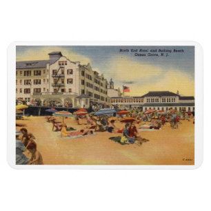 Ocean Grove NJ, Boardwalk und Beach, Vintag Magnet