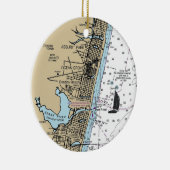 Ocean Grove NJ Chart Keramik Ornament (Rechts)