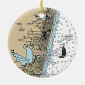 Ocean Grove NJ Chart Keramik Ornament (Hinten)
