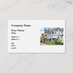 Ocean Grove NJ – Haus mit blauem Sonnenschirm Visitenkarte