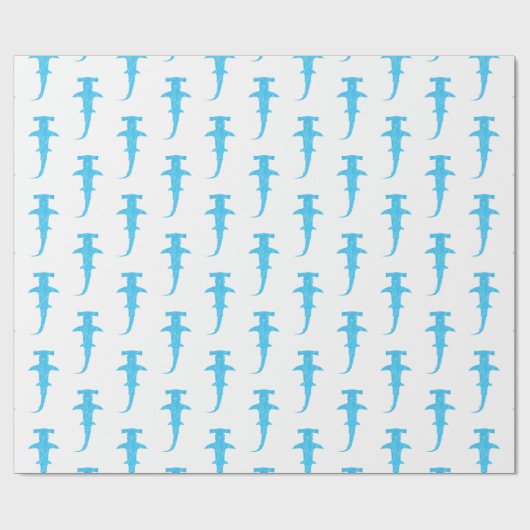 Ocean Hammerhead Shark Geschenkpapier (Flach)