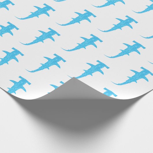 Ocean Hammerhead Shark Geschenkpapier (Ecke)