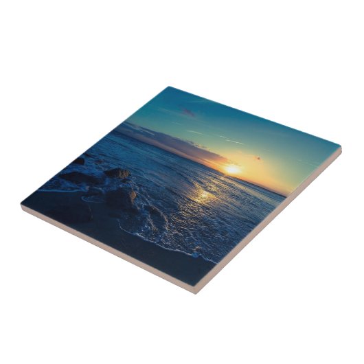 Ocean Horizon Sunset Fliese (Seite)