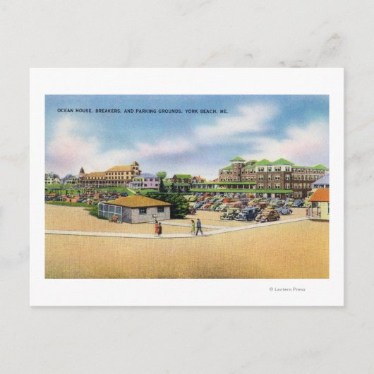 Ocean House, Breakers und Parkplätze Postkarte (Vorderseite)
