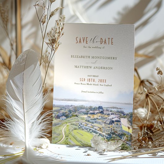 Ocean House Rhode Island Save the Date Einladung
