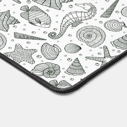 Ocean Inbewohner Pattern 3 Schreibtischunterlage (Ecke)