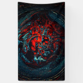 Ocean Inferno Rotes Glow Banner (Vertikal)