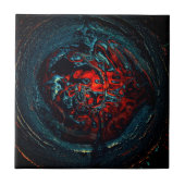 Ocean Inferno Rotes Glow Fliese (Vorderseite)