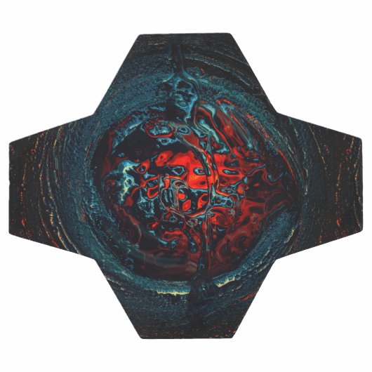 Ocean Inferno Rotes Glow Fußball (Flach)