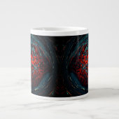 Ocean Inferno Rotes Glow Jumbo-Tasse (Vorderseite)
