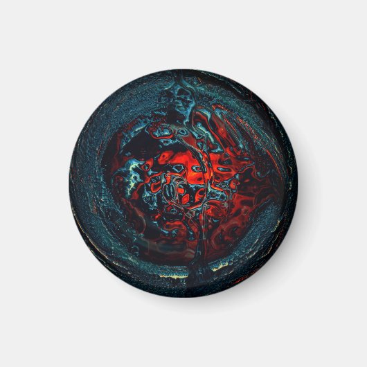 Ocean Inferno Rotes Glow Magnet (Vorne)