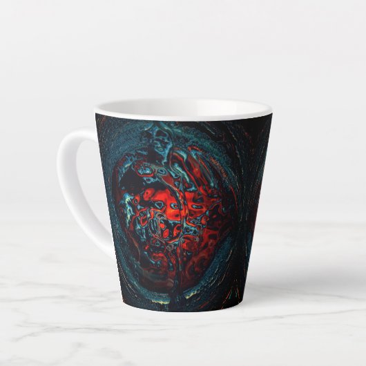 Ocean Inferno Rotes Glow Milchtasse (Linke Ecke)