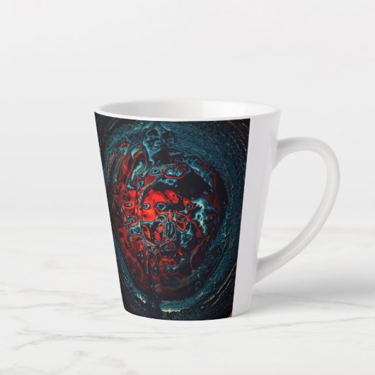 Ocean Inferno Rotes Glow Milchtasse (Rechts)