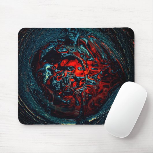 Ocean Inferno Rotes Glow Mousepad (Mit Mouse)