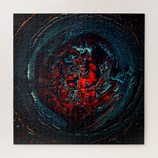 Ocean Inferno Rotes Glow Puzzle (Horizontal)