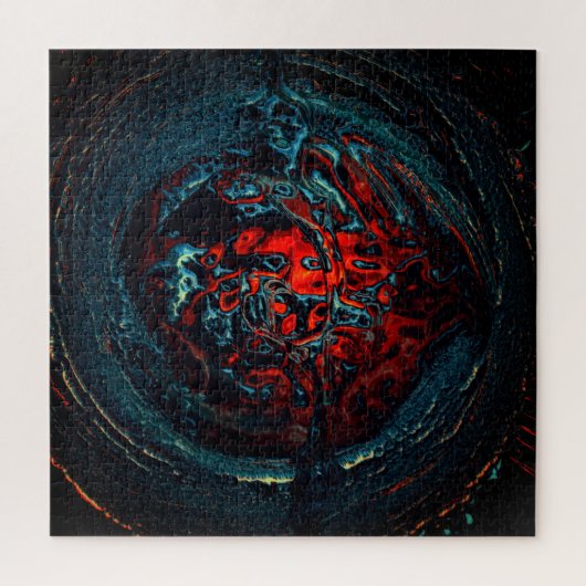 Ocean Inferno Rotes Glow Puzzle (Vertikal)