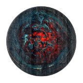 Ocean Inferno Rotes Glow Schneidebrett (Vorderseite)