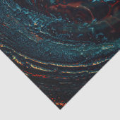 Ocean Inferno Rotes Glow Seidenpapier (Detail)