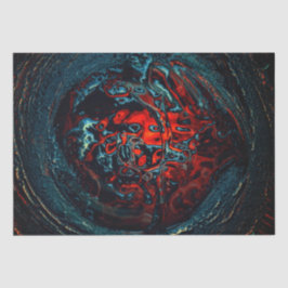 Ocean Inferno Rotes Glow Seidenpapier