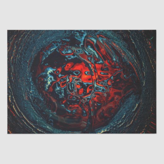 Ocean Inferno Rotes Glow Seidenpapier (Vorderseite)