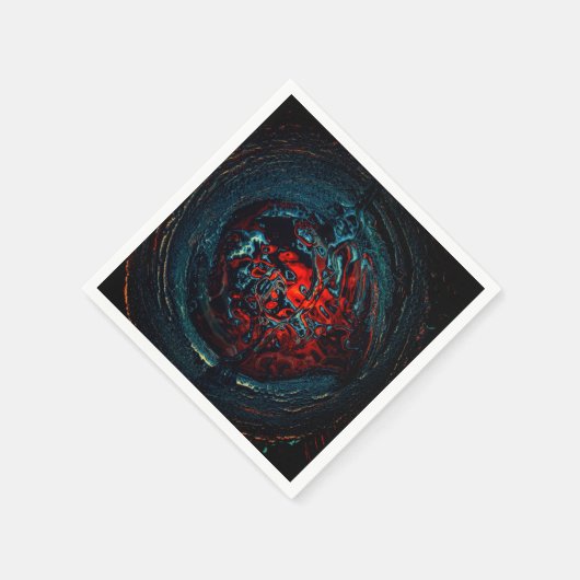 Ocean Inferno Rotes Glow Serviette (Ecke)