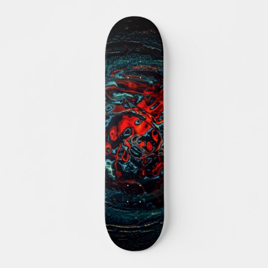 Ocean Inferno Rotes Glow Skateboard (Vorne)