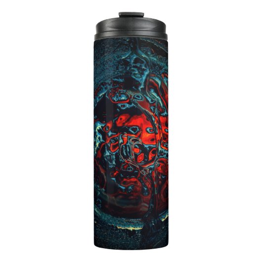 Ocean Inferno Rotes Glow Thermosbecher (Vorderseite)