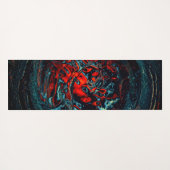 Ocean Inferno Rotes Glow Yogamatte (Rückseite (Horizontal))