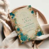 Ocean Inspired Seashell Wedding Save The Date