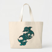 Ocean-Inspired Shoulder Bag Jumbo Stoffbeutel (Vorne)