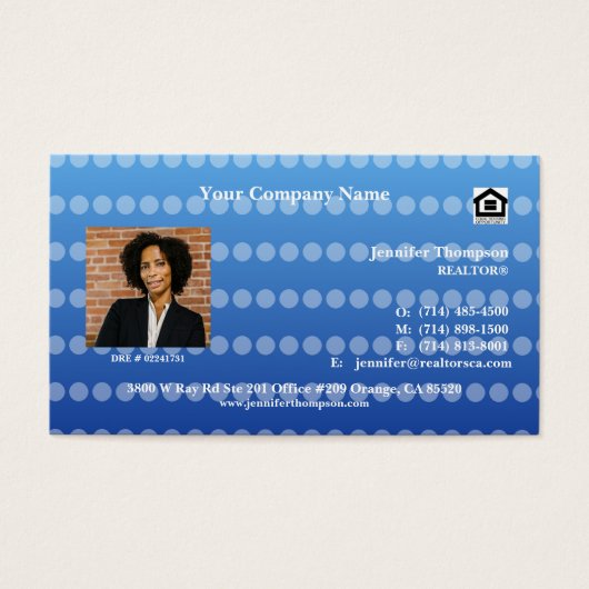 Ocean Inspiriert Blue Business Card (Vorderseite)