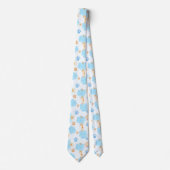 Ocean Inspiriert Paw Print Pattern mit Seepferden Krawatte (Vorderseite)