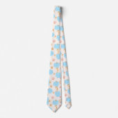 Ocean Inspiriert Paw Print Pattern mit Seepferden  Krawatte (Vorderseite)
