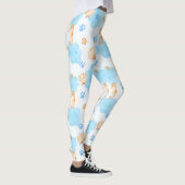 Ocean Inspiriert Paw Print Pattern mit Seepferden Leggings (Rechts)