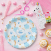 Ocean Inspiriert Paw Print Pattern mit Seepferden Pappteller (Party)