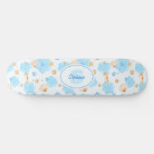 Ocean Inspiriert Paw Print Pattern mit Seepferden Skateboard (Horizontal)