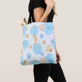 Ocean Inspiriert Paw Print Pattern mit Seepferden Tasche (Von Nahem)