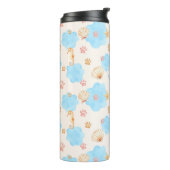 Ocean Inspiriert Paw Print Pattern mit Seepferden Thermosbecher (Nach links gedreht)