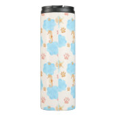 Ocean Inspiriert Paw Print Pattern mit Seepferden Thermosbecher (Rückseite)