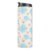 Ocean Inspiriert Paw Print Pattern mit Seepferden Thermosbecher (Nach rechts gedreht)
