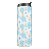 Ocean Inspiriert Paw Print Pattern mit Seepferden Thermosbecher (Nach links gedreht)