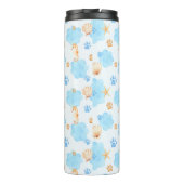 Ocean Inspiriert Paw Print Pattern mit Seepferden Thermosbecher (Rückseite)