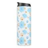 Ocean Inspiriert Paw Print Pattern mit Seepferden Thermosbecher (Nach rechts gedreht)