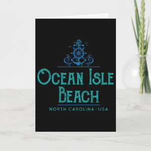 Ocean Isle Beach North Carolina Nautisches Design  Karte
