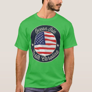 Ocean Isle - Patriotic North Carolina Souvenir T-S T-Shirt