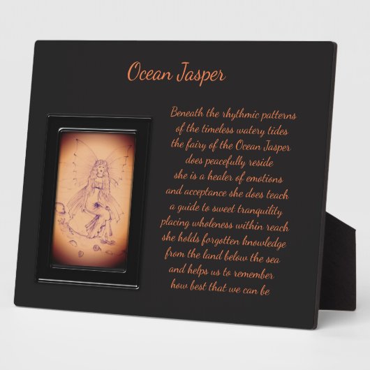 Ocean Jasper Crystal Fairy Fotoplatte (Seite)