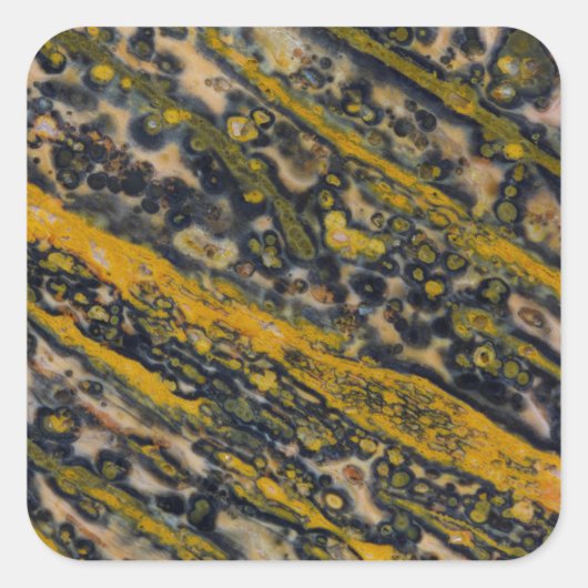 Ocean Jasper Quadratischer Aufkleber (Vorderseite)