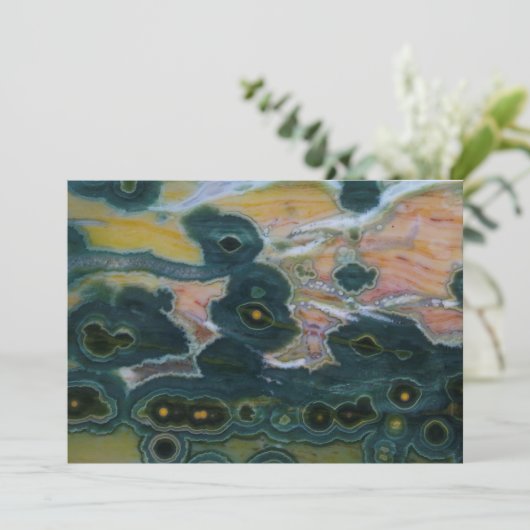 Ocean Jasper Slab Dankeskarte (Stehend Vorderseite)