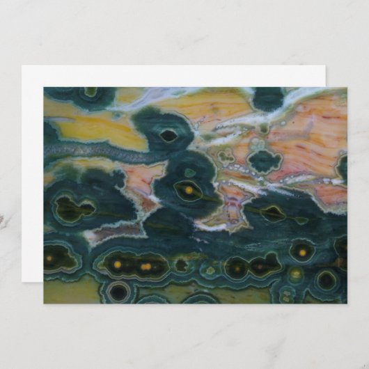 Ocean Jasper Slab Dankeskarte (Vorne/Hinten)